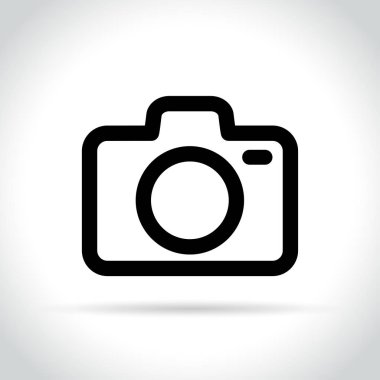 Beyaz arkaplanda kamera simgesi