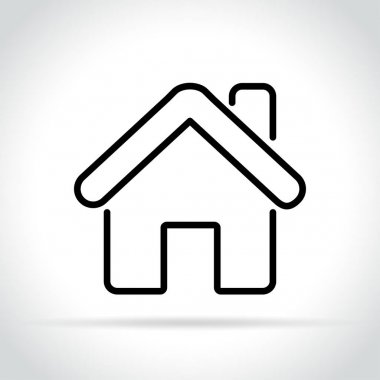 Beyaz arkaplanda ev simgesi