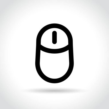 Beyaz arkaplanda fare simgesi