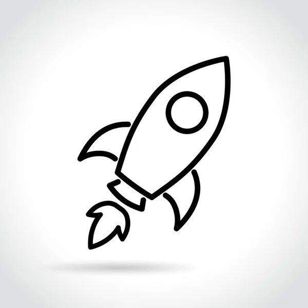 白い背景にロケットのアイコン ストックベクター C Nickylarson