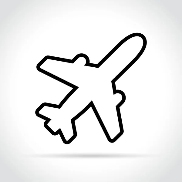 Plane icon on white background — Stock Vector