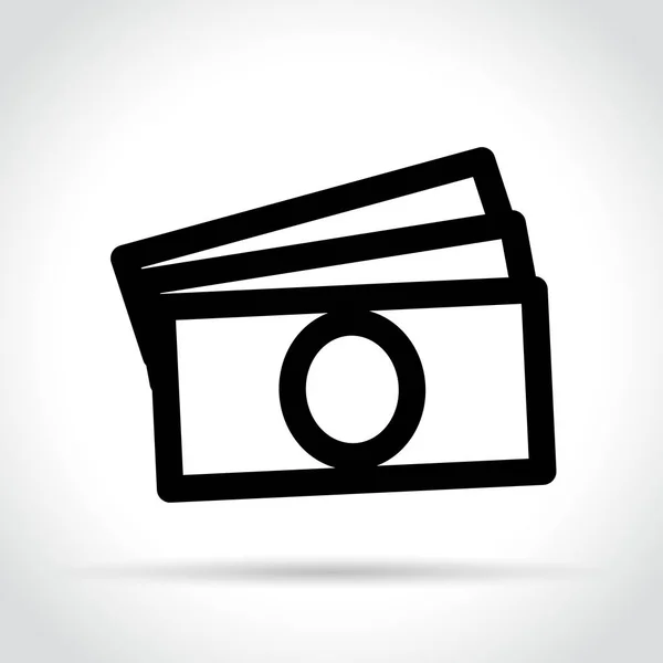 Ícone de dinheiro no fundo branco — Vetor de Stock
