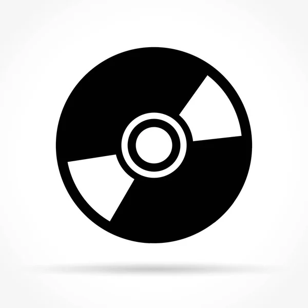 Icône cd sur fond blanc — Image vectorielle