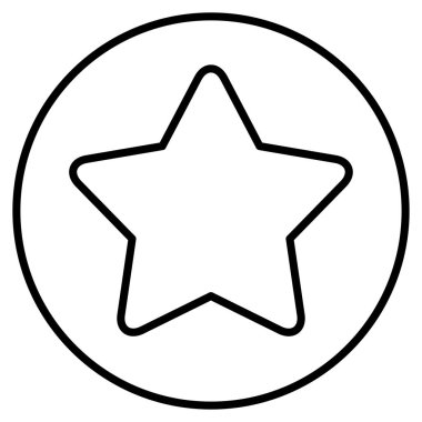 Beyaz arkaplanda yıldız simgesi