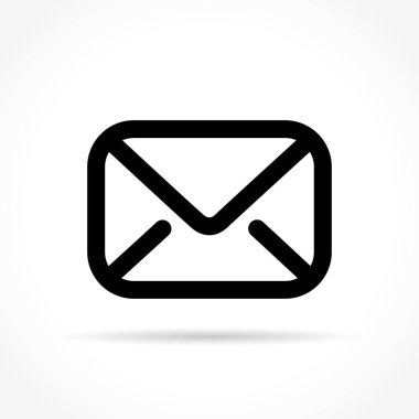 Beyaz arkaplanda posta simgesi