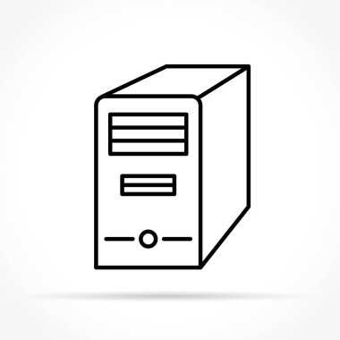 Beyaz arka plan üzerinde bilgisayar durum simgesi