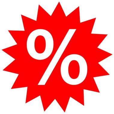 indirim kırmızı simge kavramı