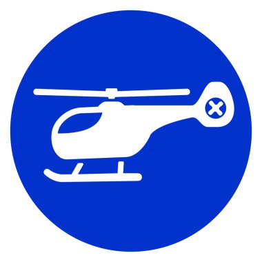 Helikopter mavi daire simgesi