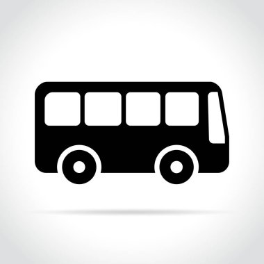 beyaz arkaplanda bus simgesi