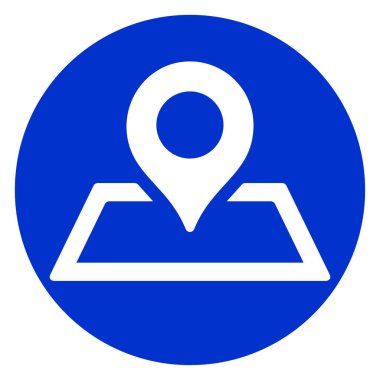 harita PIN mavi daire simgesi 