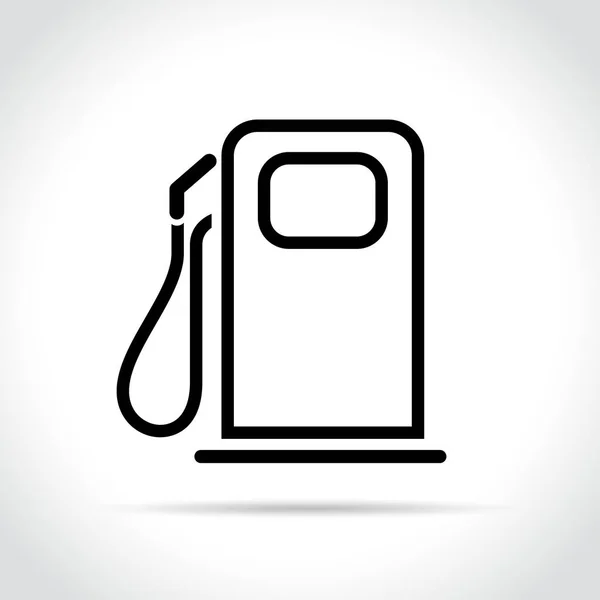 Icono de la bomba de combustible sobre fondo blanco — Vector de stock