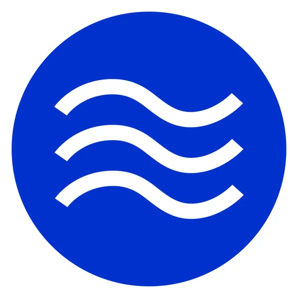 Hochwasser-Symbol auf weißem Hintergrund — Stockvektor