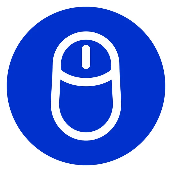 Blaues Kreis-Maussymbol — Stockvektor