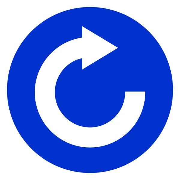 Recarga icono círculo azul — Archivo Imágenes Vectoriales