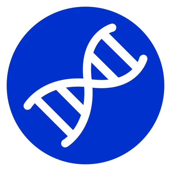 Ícone círculo azul dna — Vetor de Stock