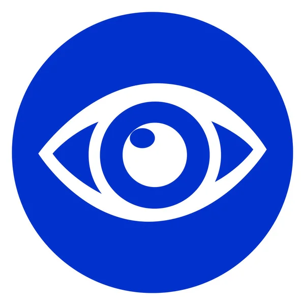 Blue circle eye icon — Stock Vector