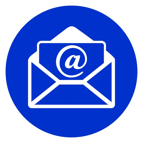 Icono de correo círculo azul — Vector de stock