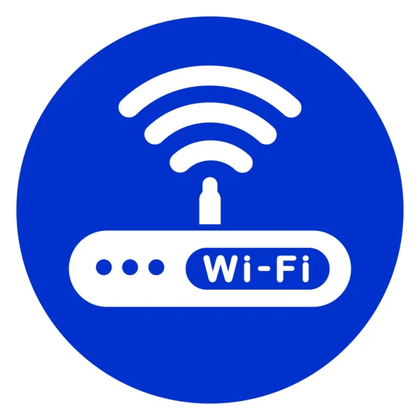 Router icona cerchio blu — Vettoriale Stock