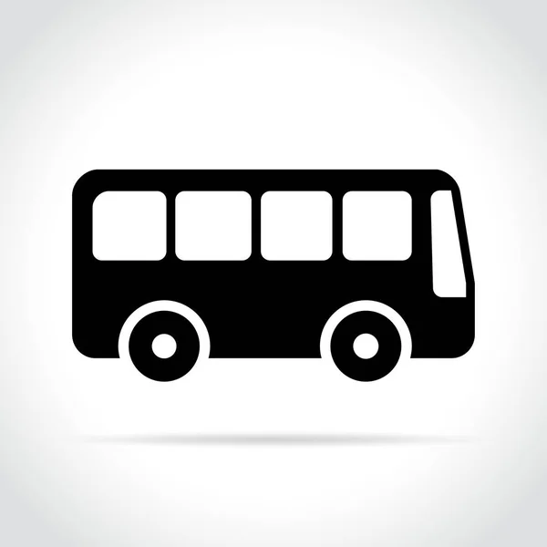 Ícone de ônibus no fundo branco — Vetor de Stock