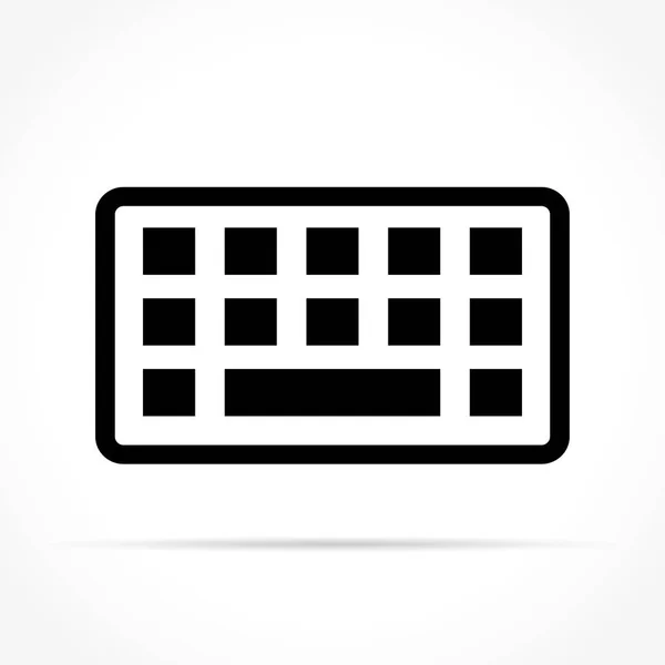 Icona della tastiera su sfondo bianco — Vettoriale Stock