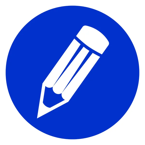 Lápis círculo ícone azul — Vetor de Stock