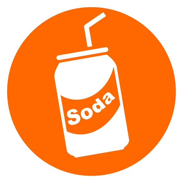 Icono de círculo de botella de soda — Vector de stock