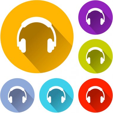 kulaklık Icons set daire