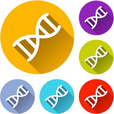 DNA daire Icons set