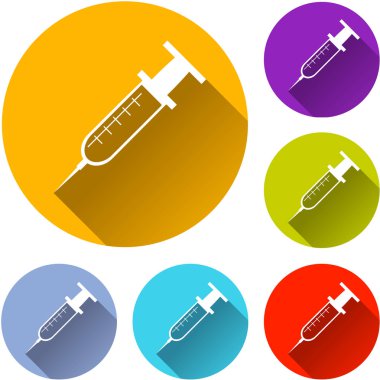 şırınga daire Icons set