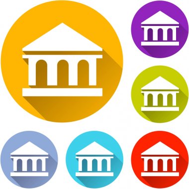 Banka daire Icons set