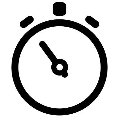 Beyaz arkaplanda kronometre simgesi