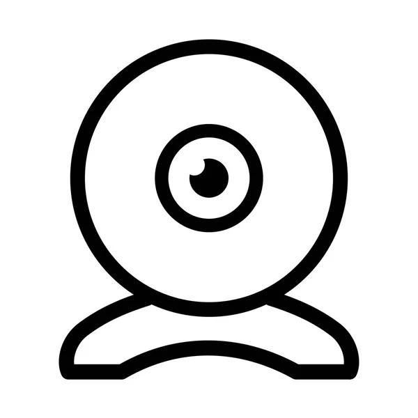 Icona webcam su sfondo bianco — Vettoriale Stock