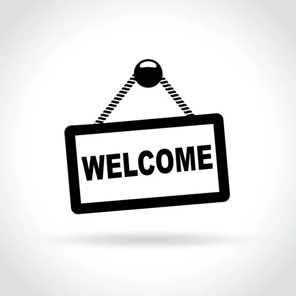 Welcome sign on white background — Stock Vector