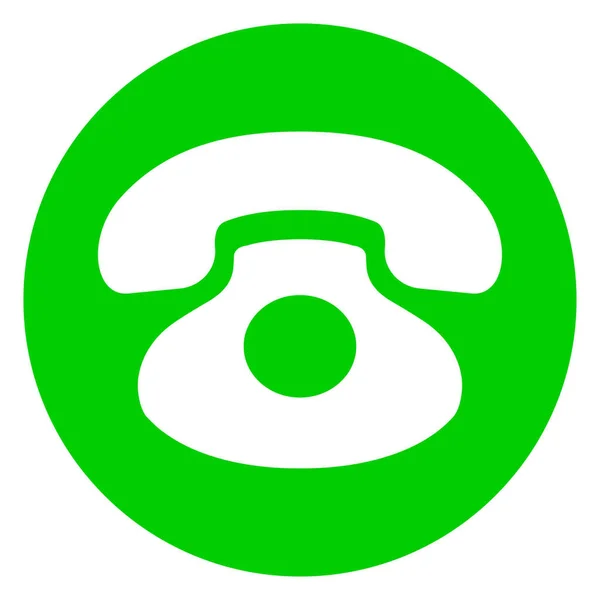 Ícone círculo telefone verde — Vetor de Stock