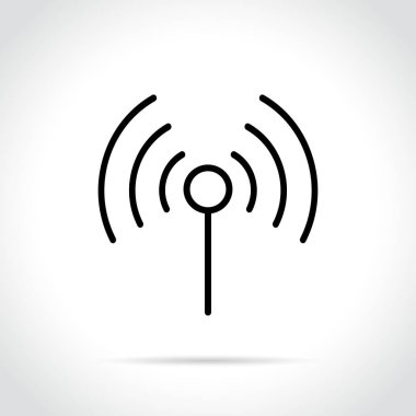 Beyaz arka plan üzerinde yayın simgesi