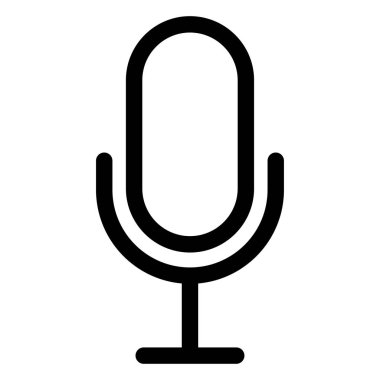 Beyaz arkaplanda mikrofon simgesi