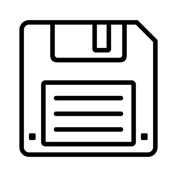 Icône de disquette sur fond blanc — Image vectorielle