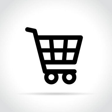 Beyaz arka plan sepeti simgesine