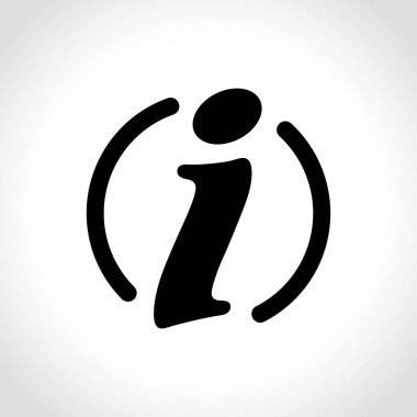 Beyaz arkaplan üzerindeki bilgi simgesi