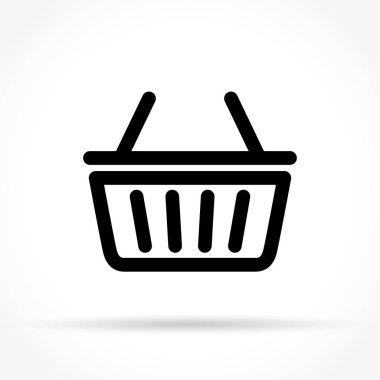 sepet simgesi beyaz arka plan üzerinde