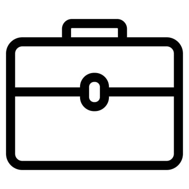 Beyaz arkaplanda evrak çantası simgesi