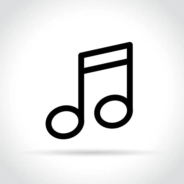 Icona della musica su sfondo bianco — Vettoriale Stock