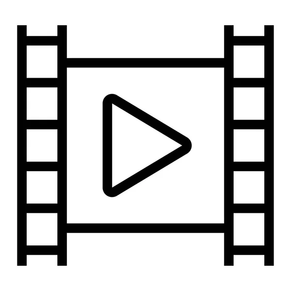 Film pictogram op witte achtergrond — Stockvector