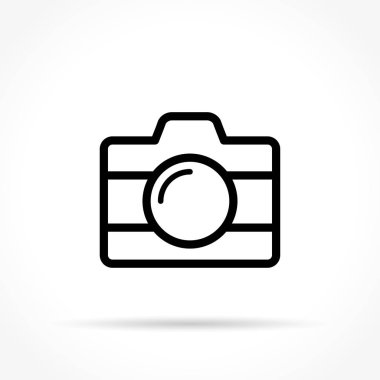 Beyaz arkaplanda kamera simgesi