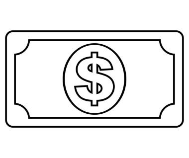 Beyaz arkaplanda para simgesi