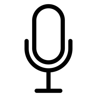 Beyaz arkaplanda mikrofon simgesi