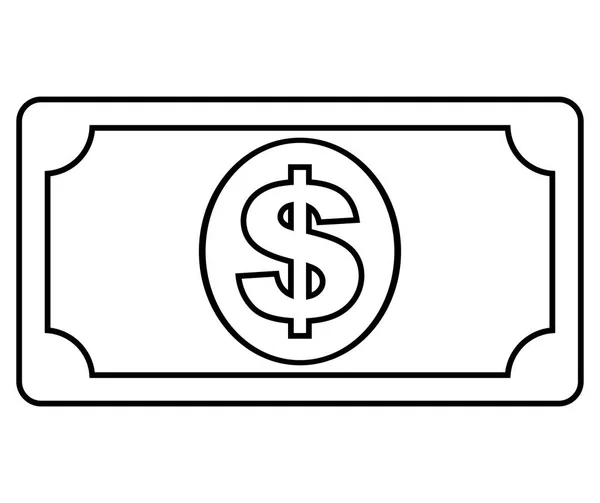 Money icon on white background — Stock Vector