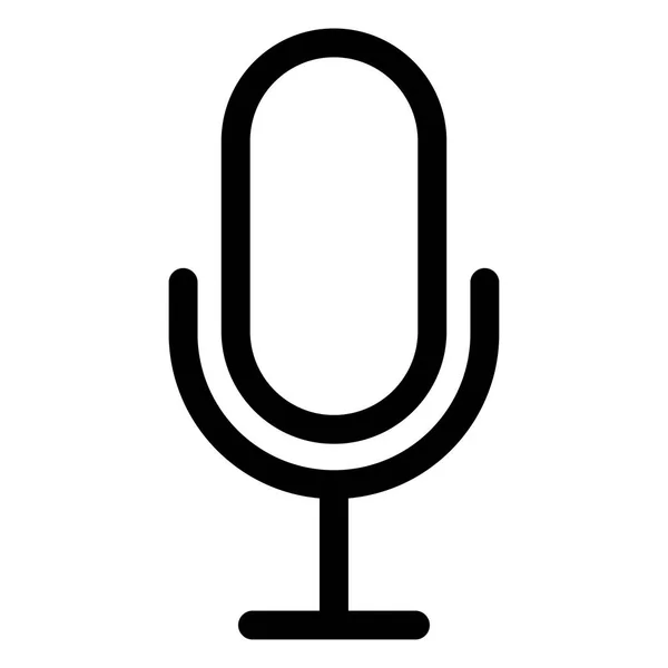 Icono del micrófono sobre fondo blanco — Archivo Imágenes Vectoriales