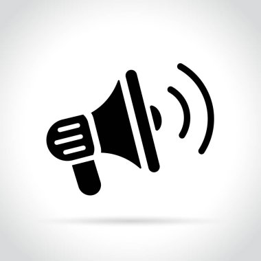 Beyaz arka plan üzerinde hoparlör simgesi