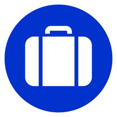 bavul mavi daire simgesi